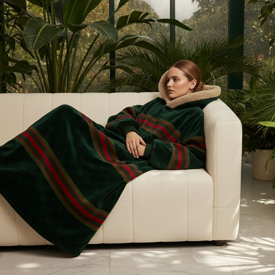 Green Empress Hoodie Blanket