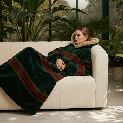 Green Empress Hoodie Blanket