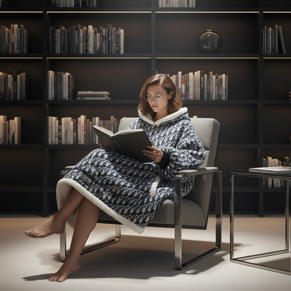 Midnight Library Hoodie Blanket