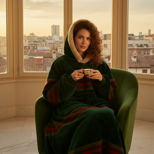 Green Empress Hoodie Blanket