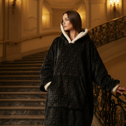 Noir Palace Hoodie Blanket